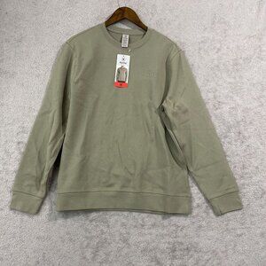 NEW Hurley Mens M Olive Green Crewneck Sweatshirt  Cotton Blend